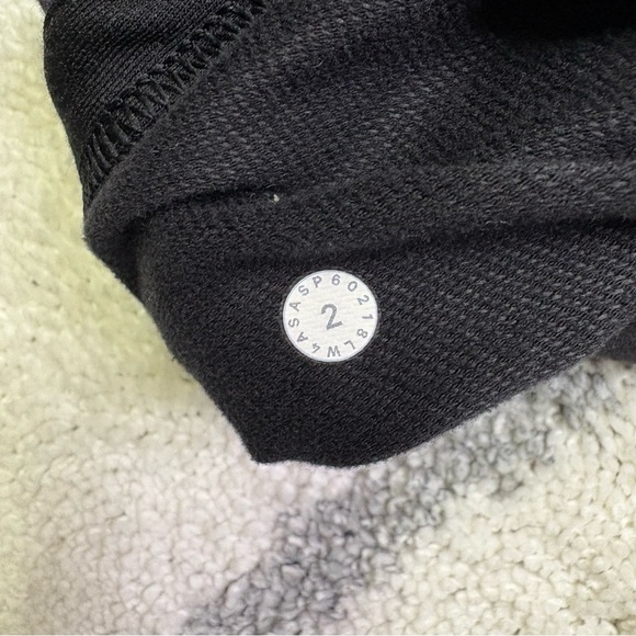 Lululemon Womens 2 Press Pause Black Full Zip Hooded Jacket Stretch French Terry - Picture 3 of 9